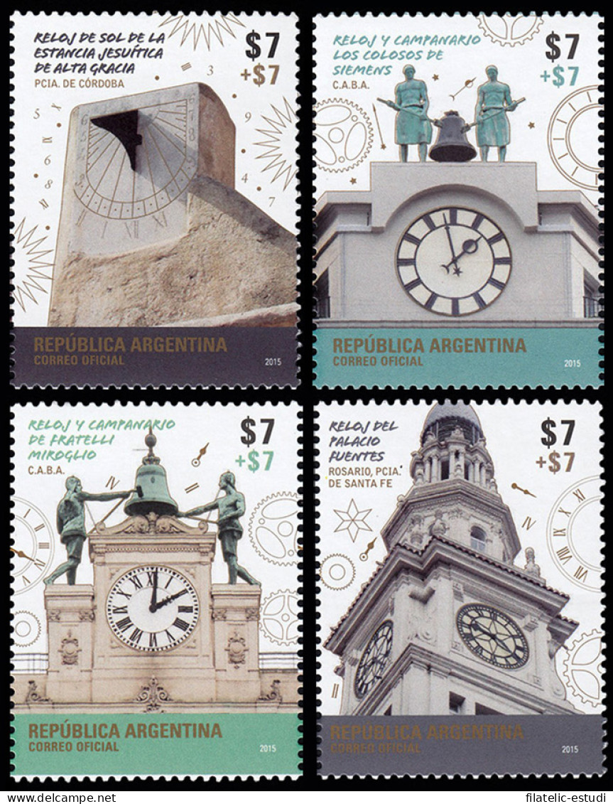 Argentina 3098A/D 2015 Arquitectura Y Relojes MNH - Otros & Sin Clasificación