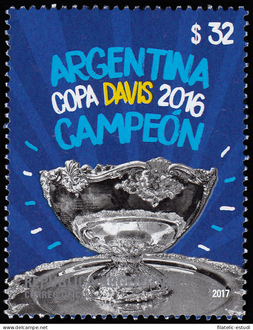 Argentina  3177 2017 Argentina Campeón De La Copa Davis MNH - Autres & Non Classés