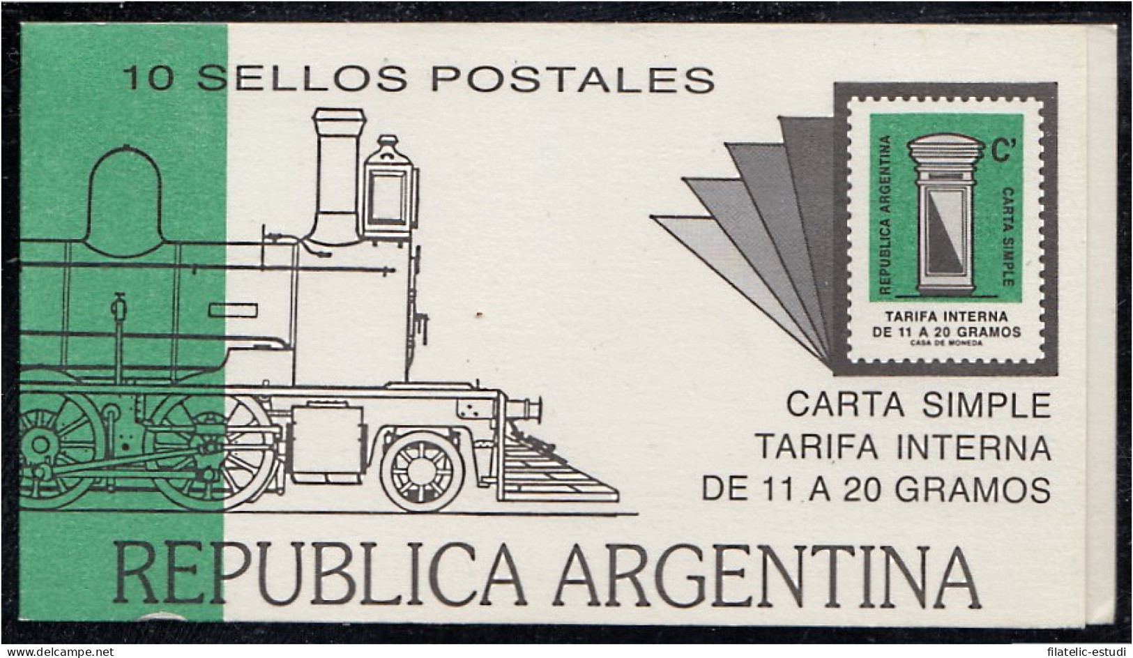 Argentina 1568 1987 Serie Antigua Buzones MNH En Carnet - Otros & Sin Clasificación