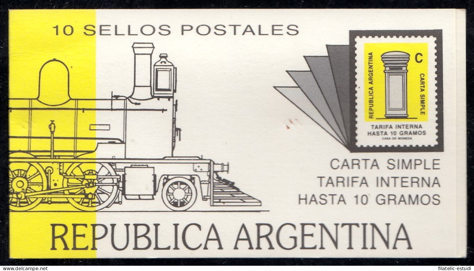 Argentina 1567 1987 Serie Antigua Buzones MNH En Carnet - Otros & Sin Clasificación