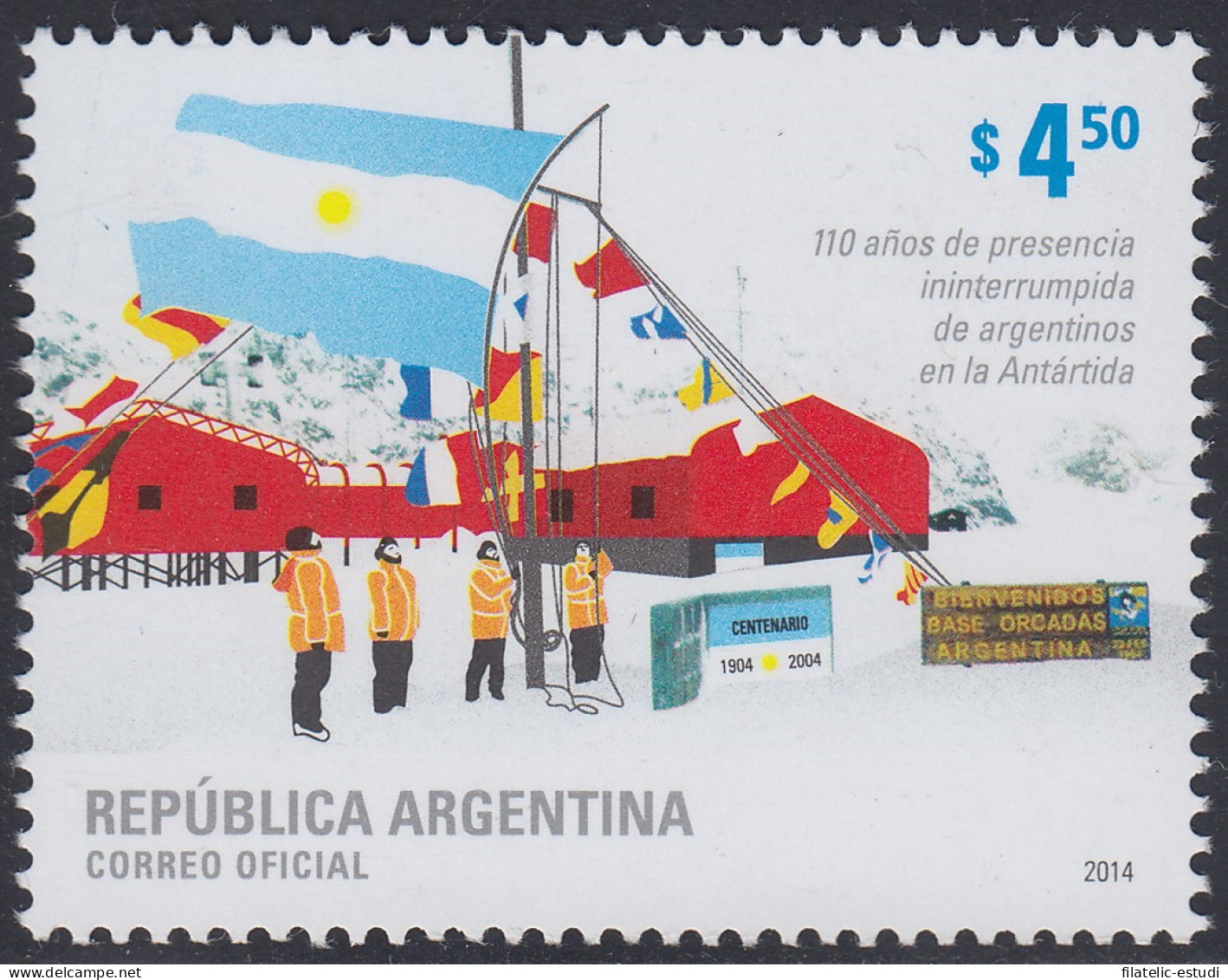 Argentina 3037 2014 110 Años De Presencia En La Antártida MNH - Andere & Zonder Classificatie