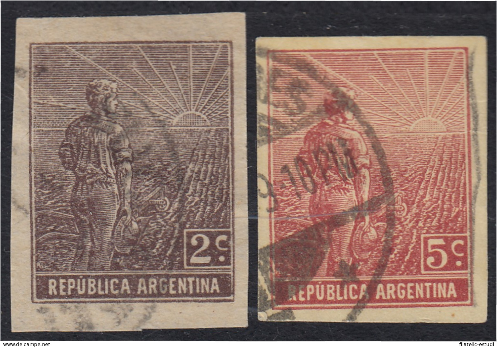 Argentina 194a/95a 1915 República De Argentina Paisano Usado - Other & Unclassified