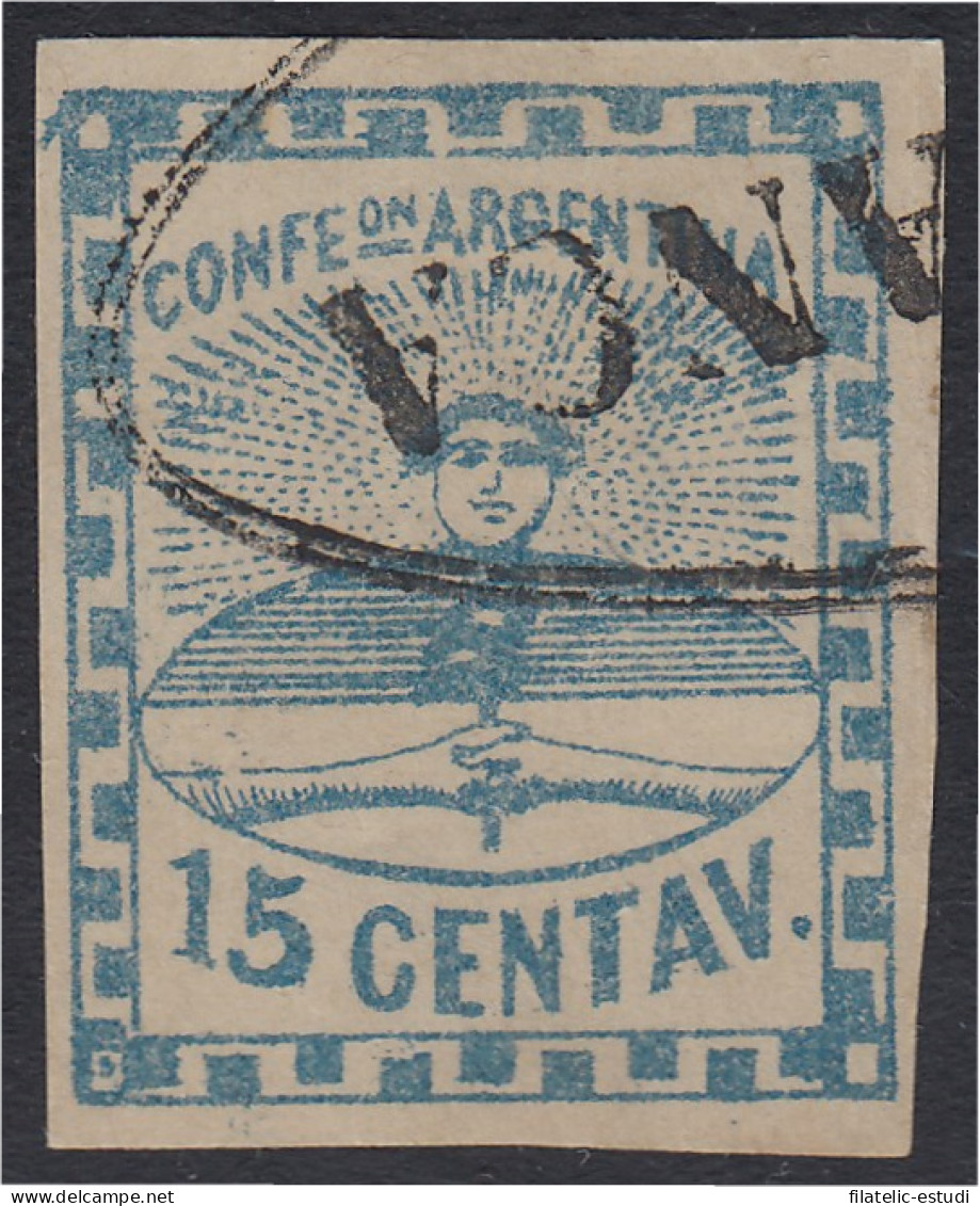 Argentina 4B 1861 Confederación Confederation Usados - Autres & Non Classés