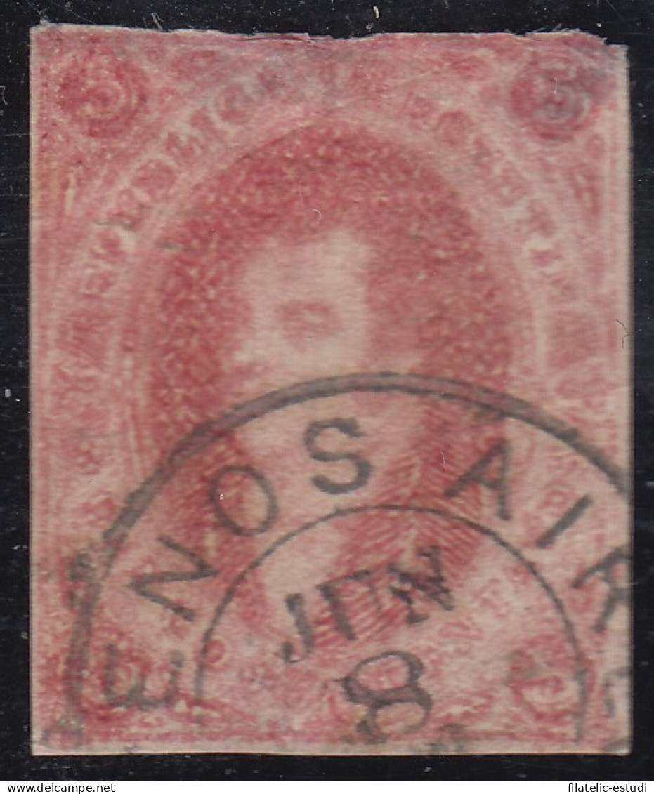 Argentina 14a 1867 Efigie De Bernadino Rivadavia Usado - Otros & Sin Clasificación