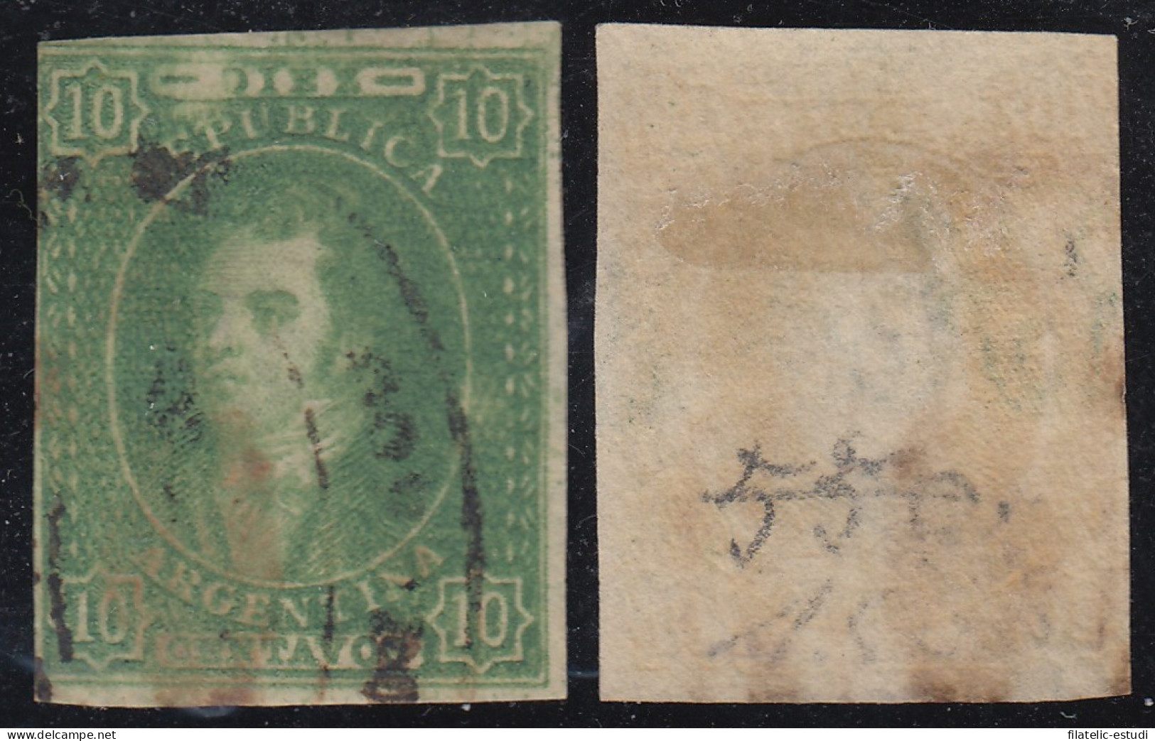 Argentina 9a 1864/67 Efigie De Bernadino Rivadavia Usado - Sonstige & Ohne Zuordnung