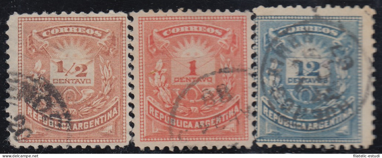 Argentina 57/59 1884/85 República Argentina Números Usados - Other & Unclassified