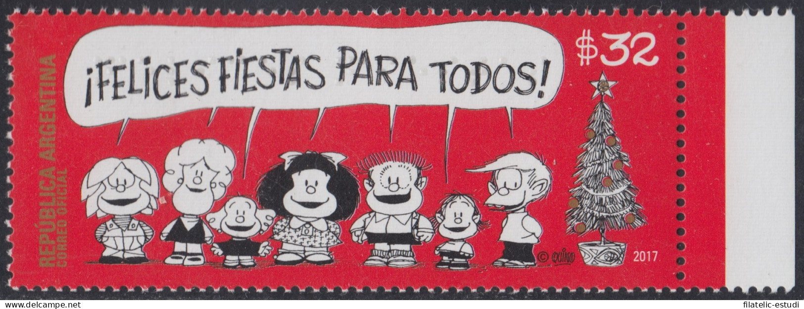 Argentina  3179 2017 Navidad Christmas Mafalda MNH - Andere & Zonder Classificatie