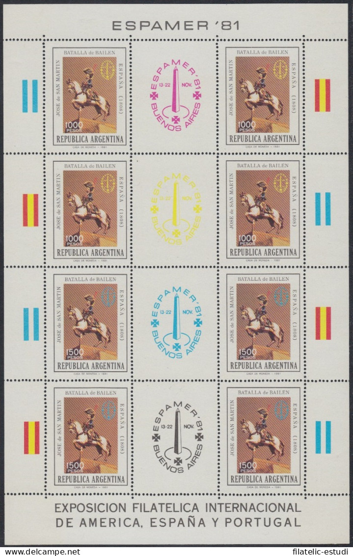 Argentina 1268/69 1981 Batalla De Bailen José De San Martín Espamer 81 MNH - Otros & Sin Clasificación