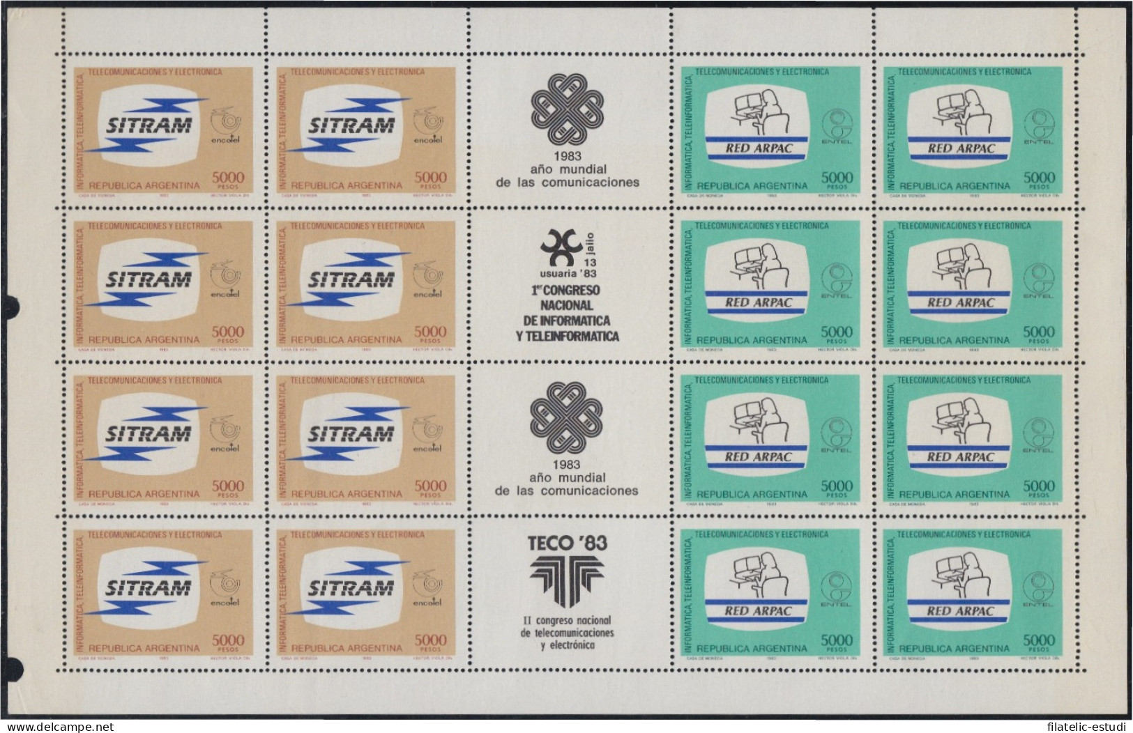 Argentina 1346/47 1983 Información Tecnológica MNH - Andere & Zonder Classificatie