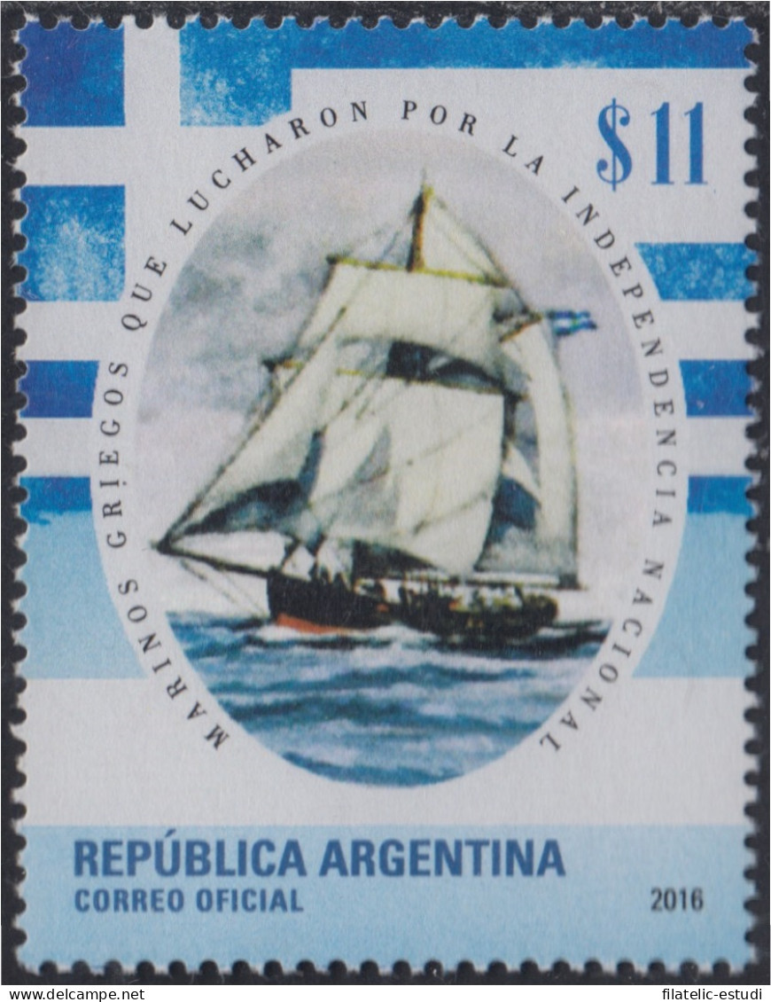 Argentina 3159 2016 Marinos Griegos Barco Boat MNH - Otros & Sin Clasificación