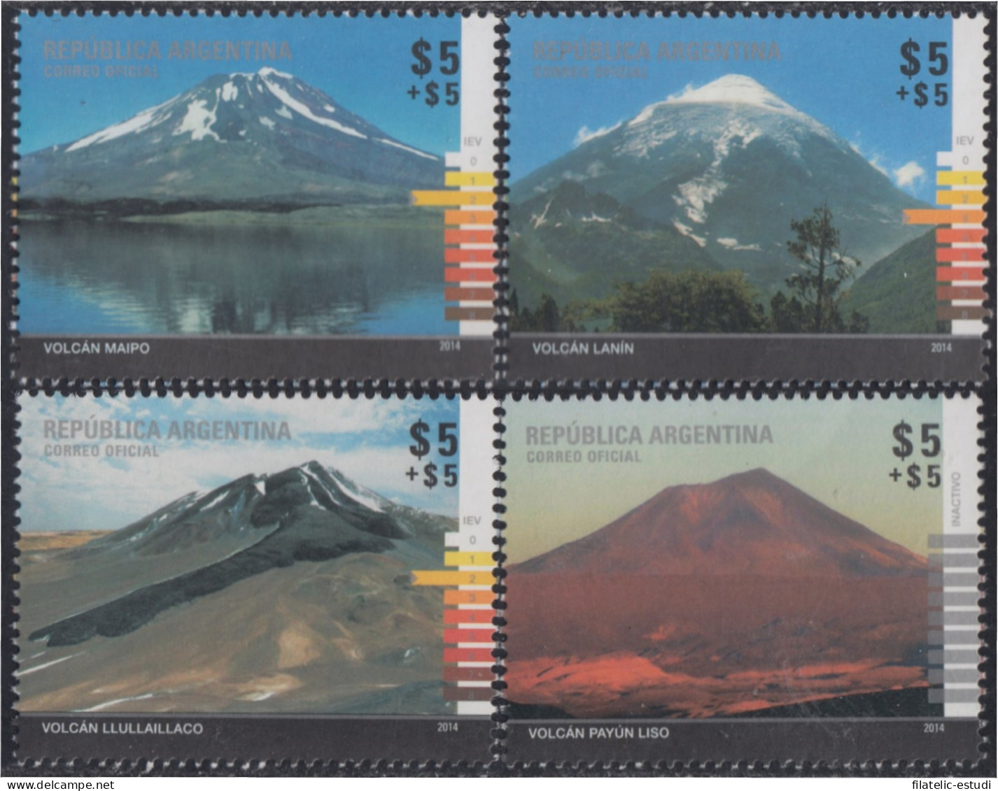 Argentina 3051/54 2014 Volcanes Volcanoes MNH - Otros & Sin Clasificación