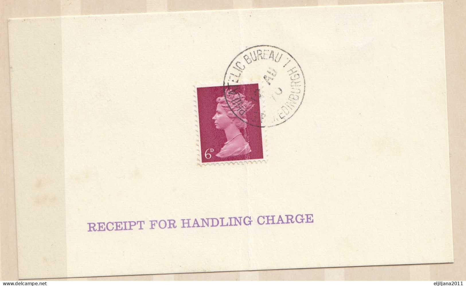 ⁕ GB / UK / QEII. ⁕ Queen Elizabeth II. Machin, definitives ⁕ 1970 stamps in two albums - see scan 37 pages (7v perfin)