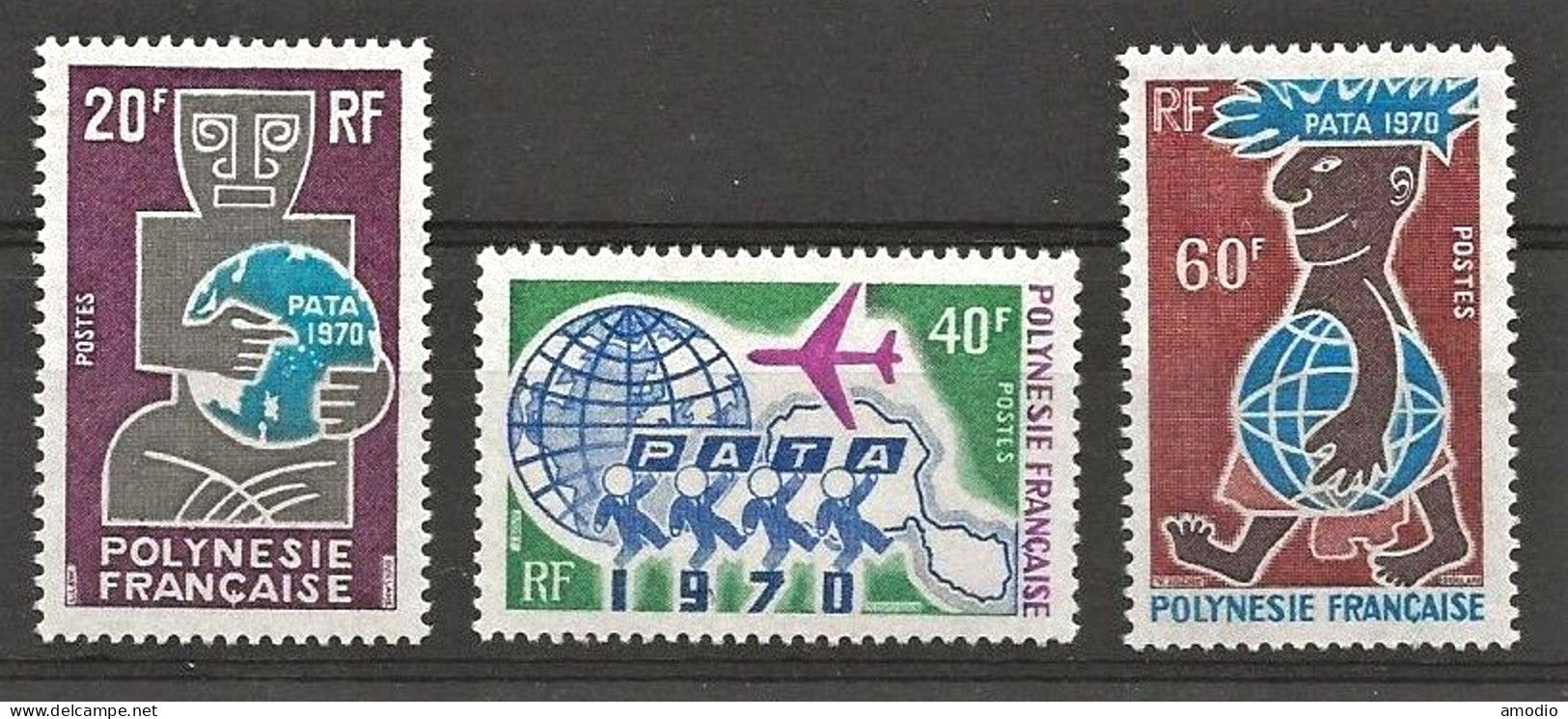 Polynésie 1969 YT 77/79 PATA Tourisme N** MNH - Unused Stamps