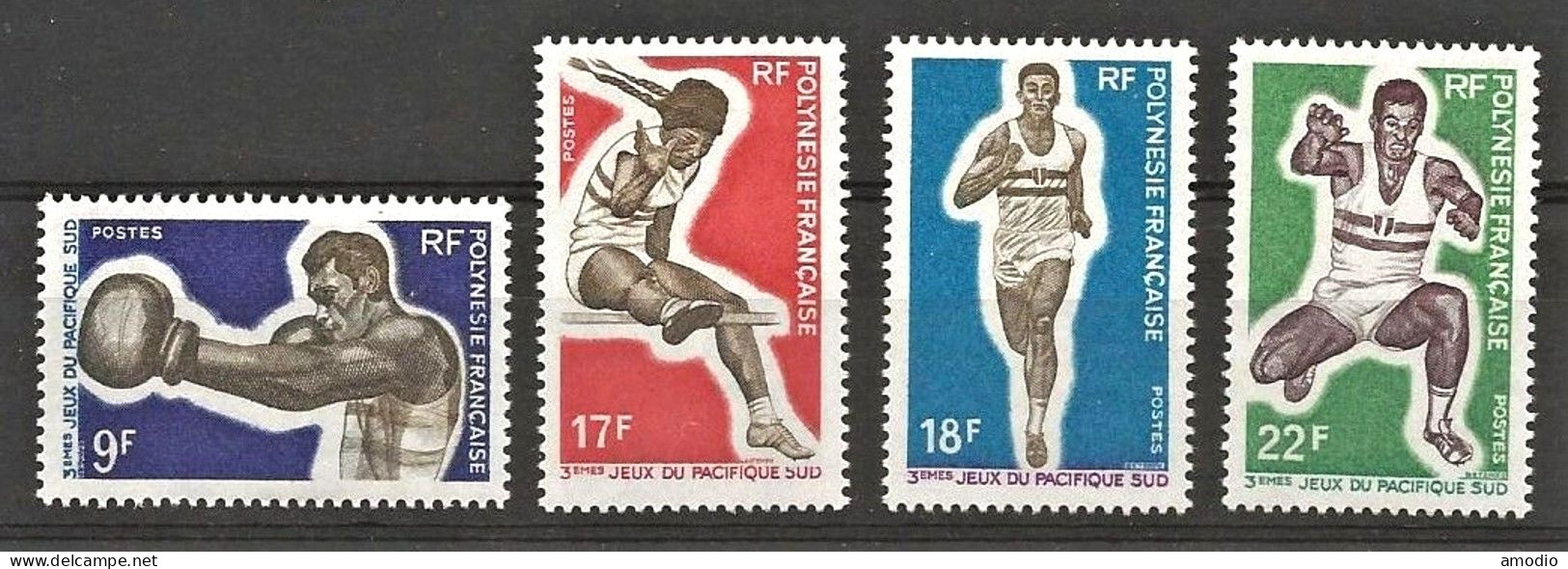 Polynésie 1969 YT 66/69 Sports Jeux Pacifique Sud N** MNH - Ongebruikt