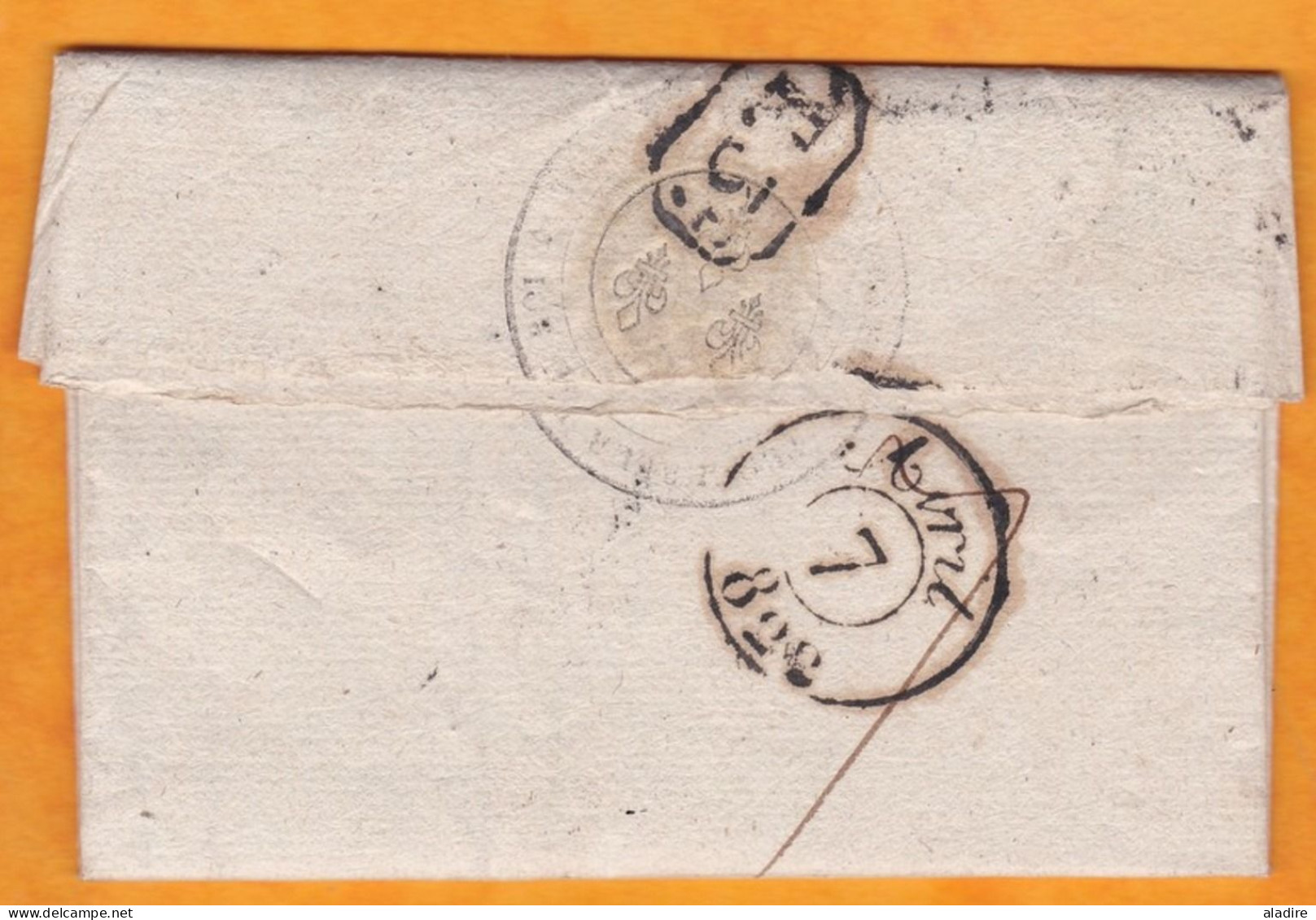 1822 - Marque Postale PsPs Port Payé Passe Paris   Sur Lettre  De 2 Pages De PLOERMEL, Morbihan Vers PARIS - 1801-1848: Précurseurs XIX