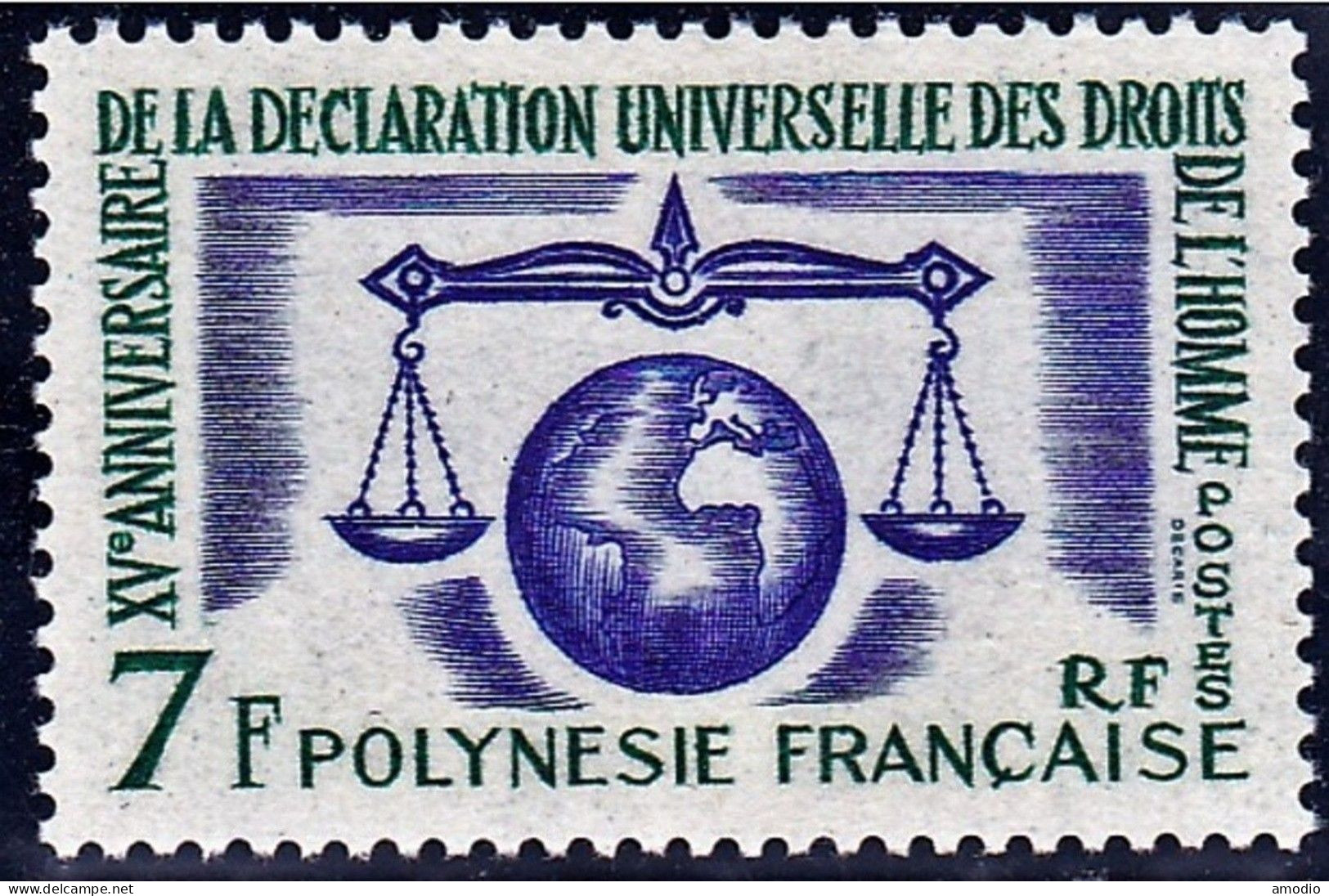 Polynésie 1963 YT 25 Droits De L'homme N** MNH - Neufs