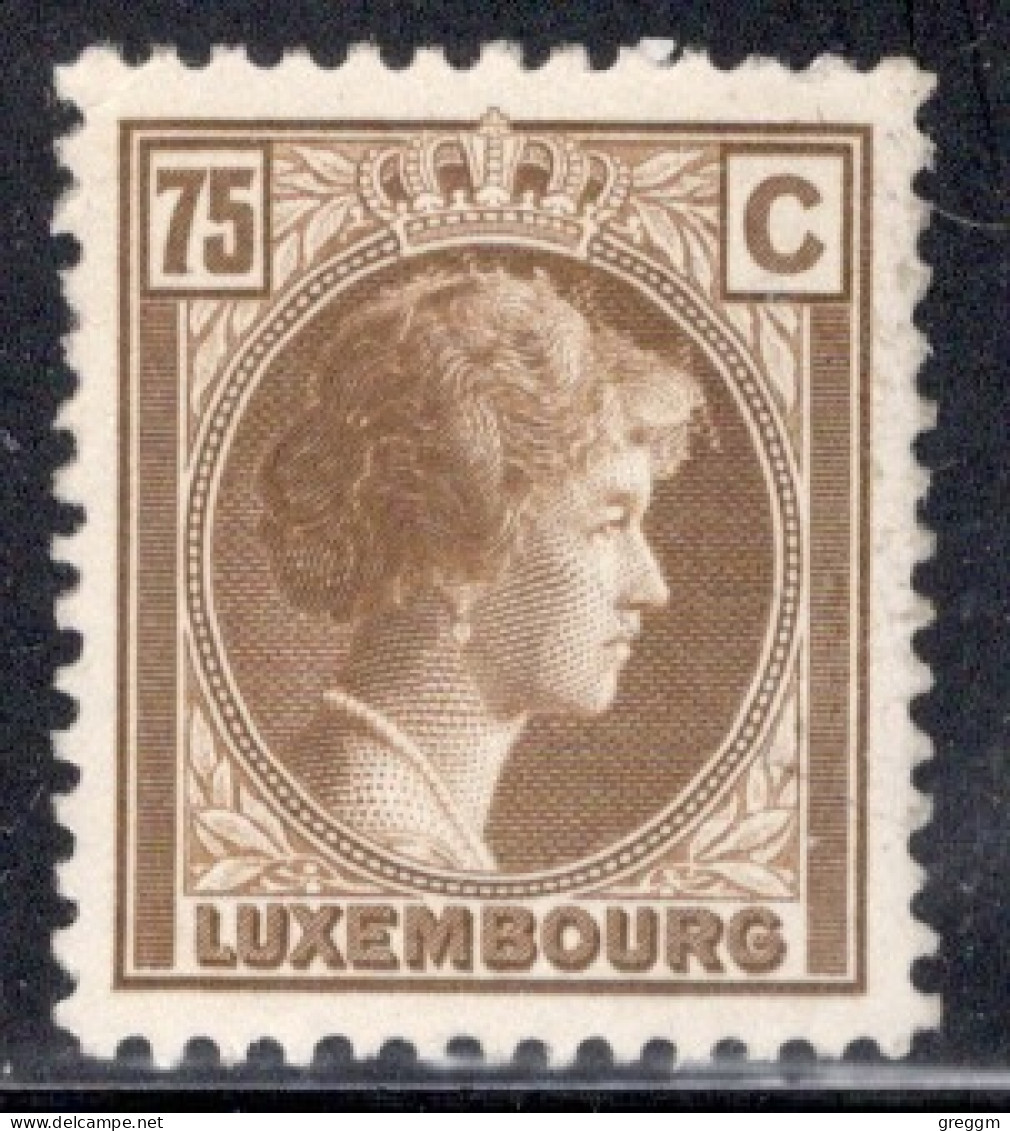 Luxembourg 1926 Single Grand Duchess Charlotte In Mounted Mint - 1926-39 Charlotte Rechterzijde