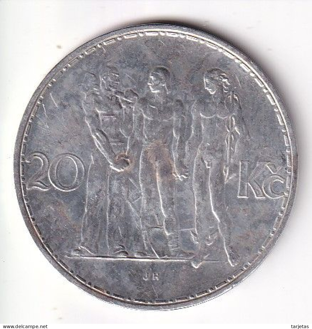 MONEDA DE PLATA DE CHECOSLOVAQUIA DE 20 KORUN DEL AÑO 1933 (COIN) SILVER-ARGENT - Cecoslovacchia