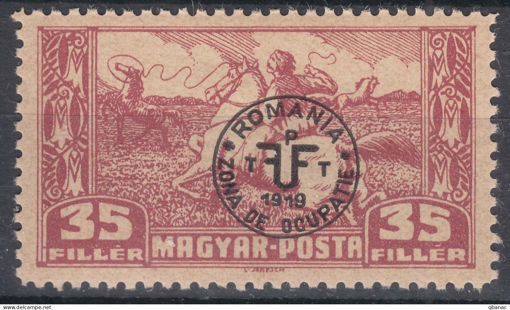 Hungary Debrecen Debreczin 1920 Second Issue, Ordinary Paper Mi#86 X Mint Hinged - Debreczen