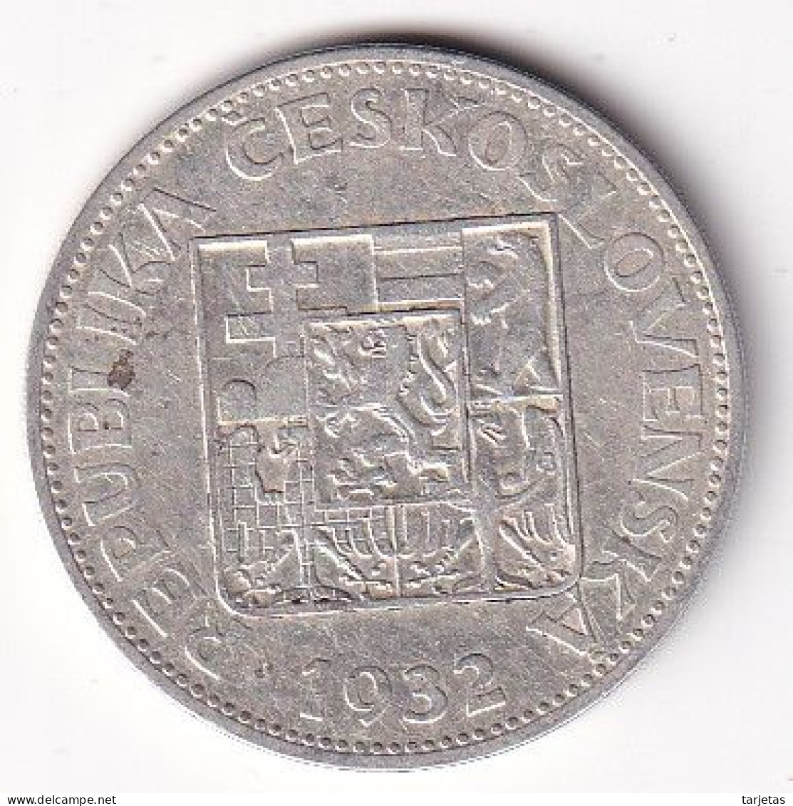 MONEDA DE PLATA DE CHECOSLOVAQUIA DE 10 KORUN DEL AÑO 1932 (COIN) SILVER-ARGENT - Cecoslovacchia