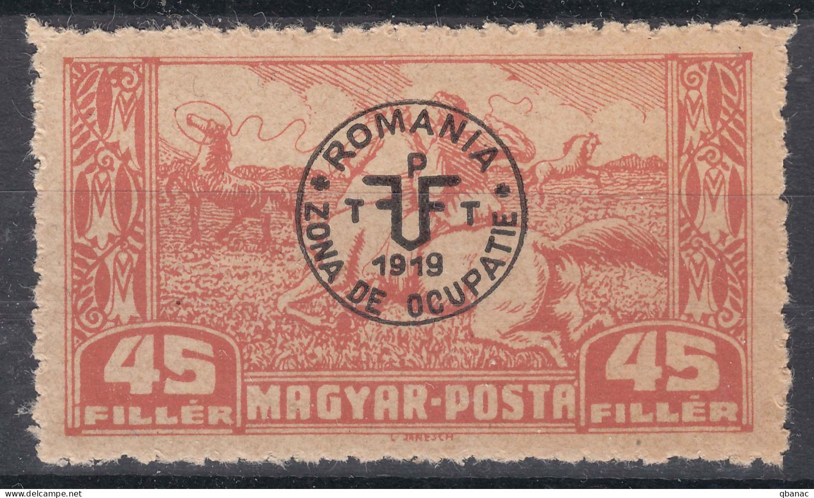 Hungary Debrecen Debreczin 1920 Second Issue, Ordinary Paper Mi#88 X Mint Hinged - Debreczin