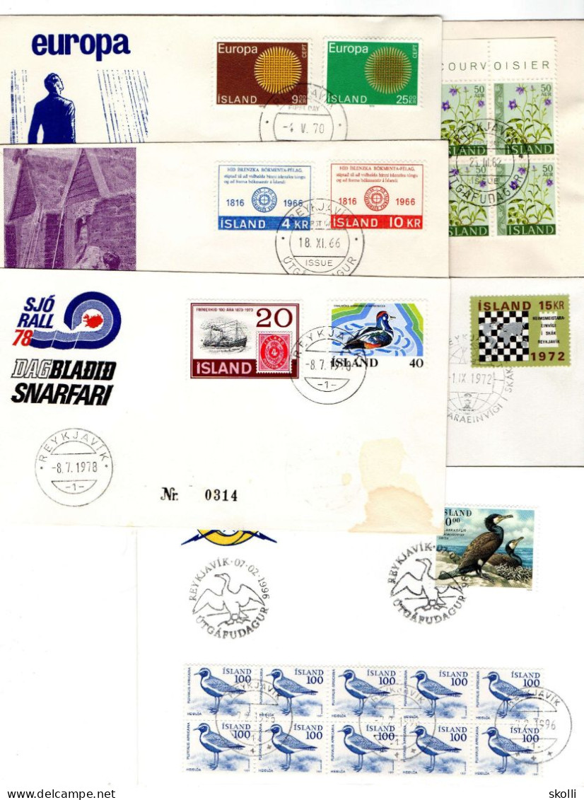 ICELAND. Some Cover With Different Cancellation - Lettres & Documents