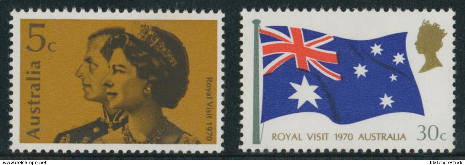 MI2/VAR1  Australia  Nº 404/05  1970  Reyes Bandera MNH - Andere & Zonder Classificatie