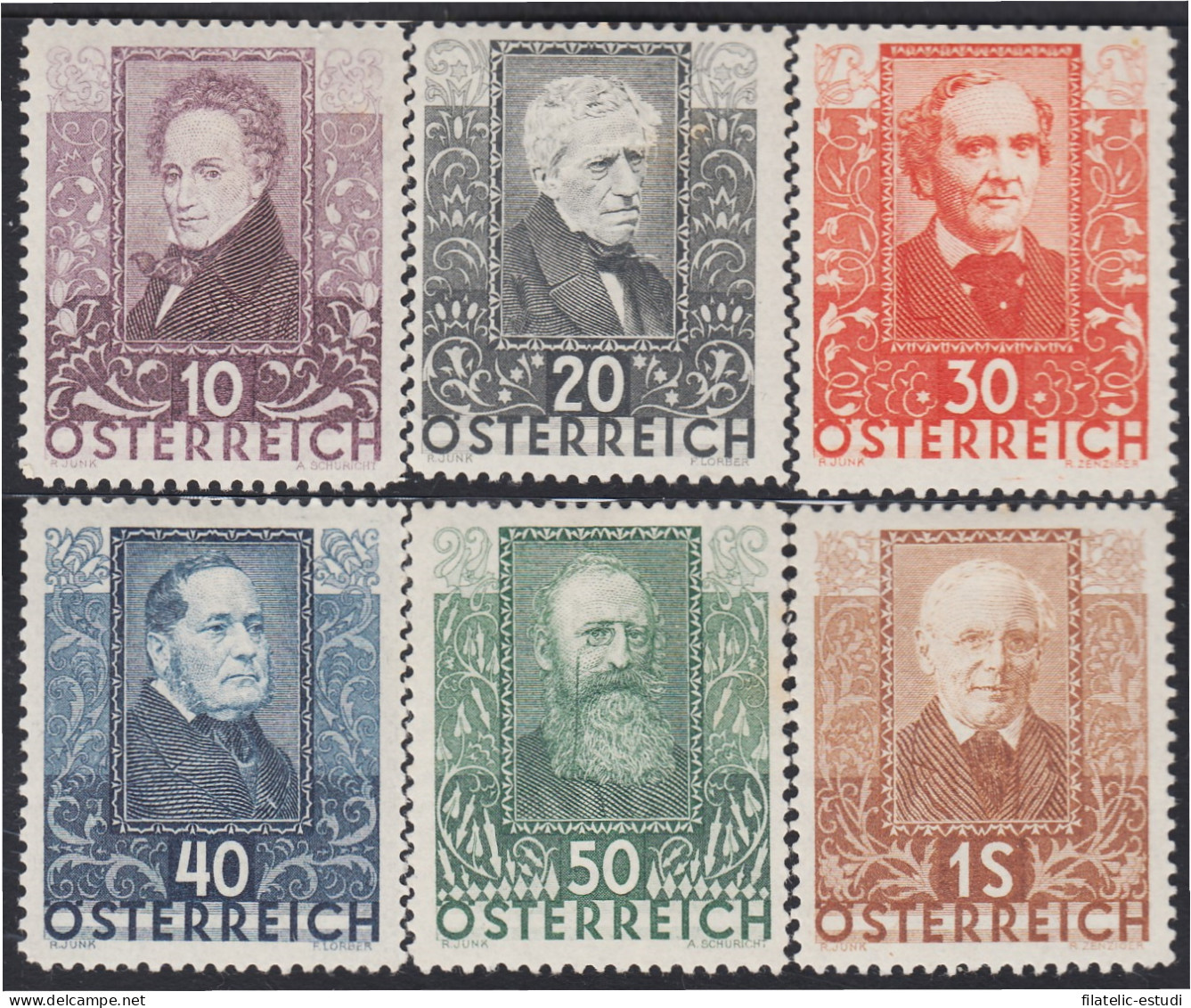 Österreich Austria 399/04 1931 Poetas MH - Andere & Zonder Classificatie