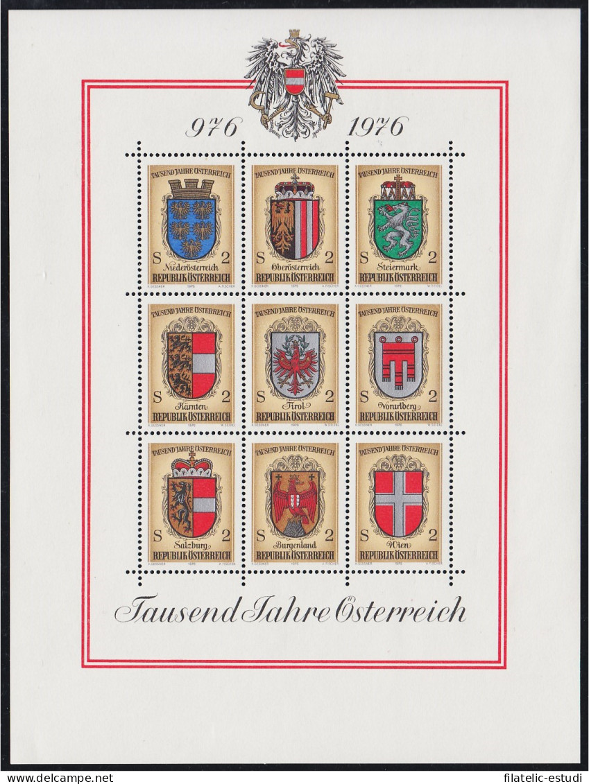 Österreich Austria HB 9 1976 Milenario De La Historia Austriaca MNH - Andere & Zonder Classificatie