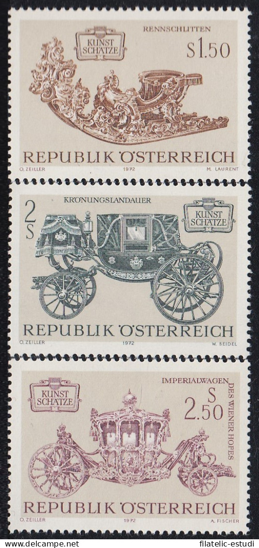 Österreich Austria 1236/38 1972 Tesoros Del Arte Austriaco Antiguos Medios De  - Autres & Non Classés