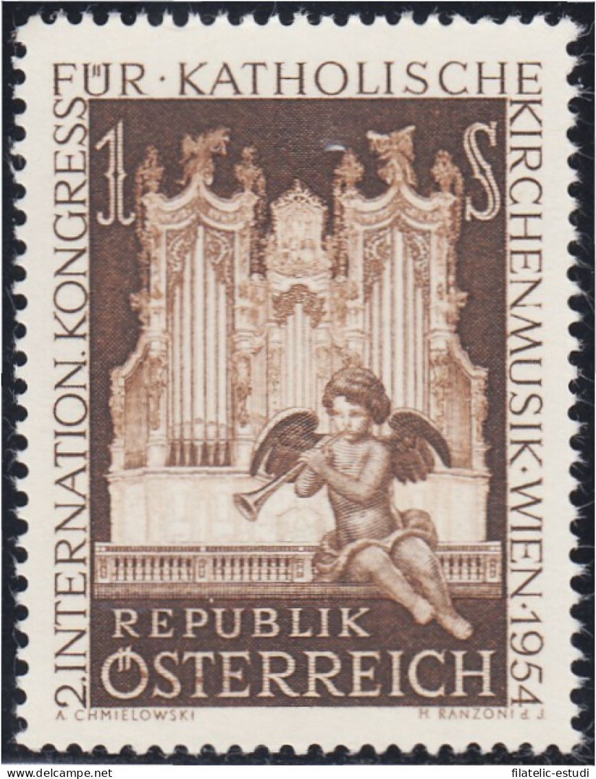 Austria Österreich 841 1954 2º Congreso Internacional De Música De Iglesias Ca - Andere & Zonder Classificatie