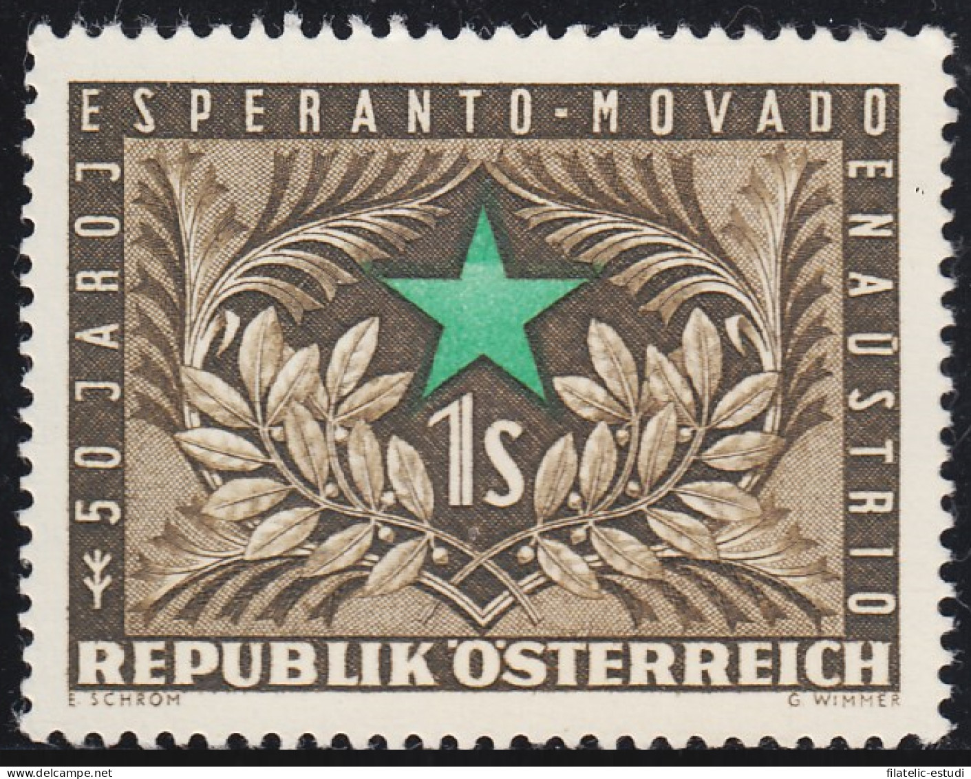 Austria Österreich 838 1954 50 Años De La Introducción Del Esperanto MNH - Andere & Zonder Classificatie