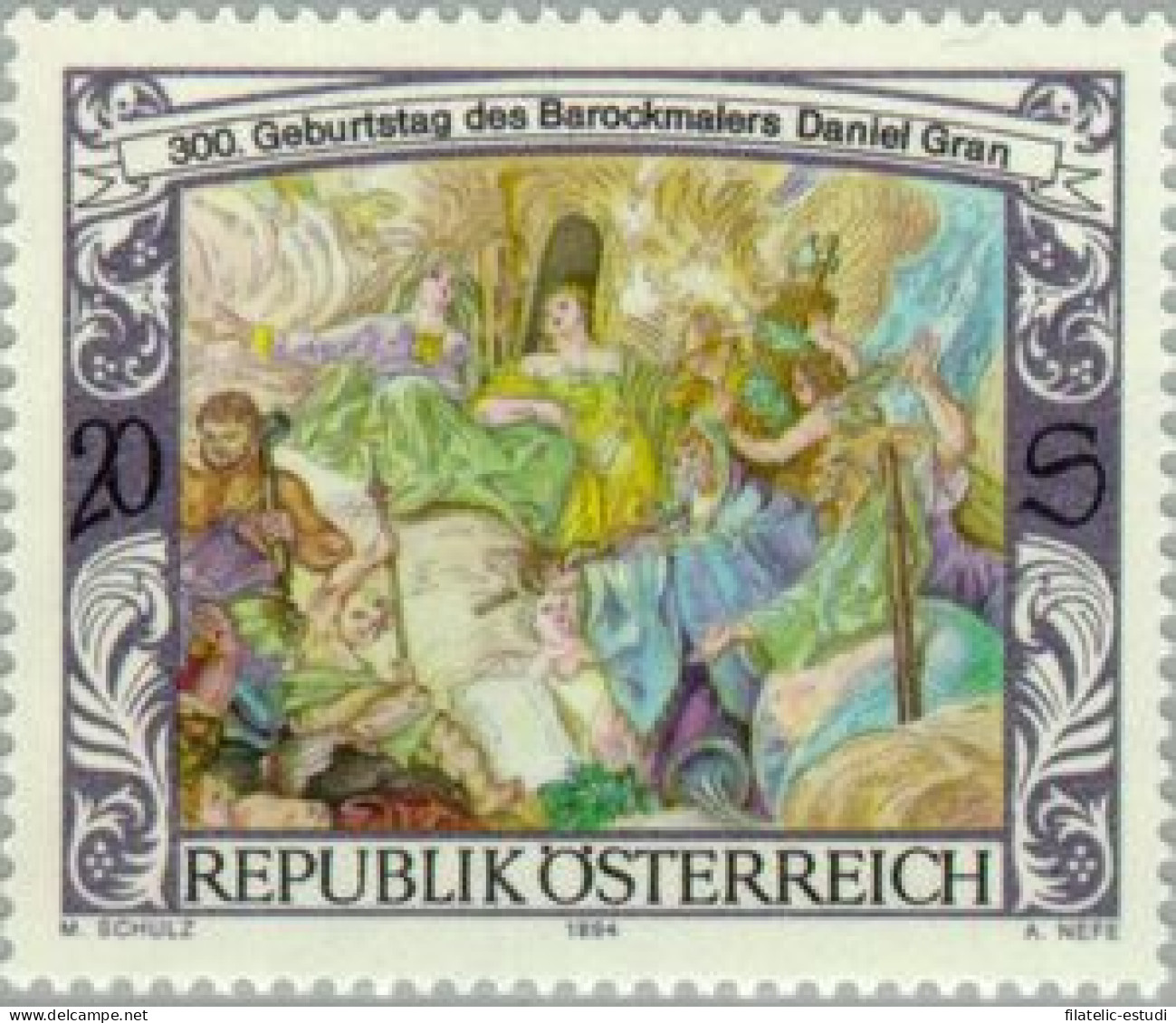 Öesterreich Austria - 1954 - 1994 300º Aniv. Del Pintor Daniel Gran Lujo - Sonstige & Ohne Zuordnung