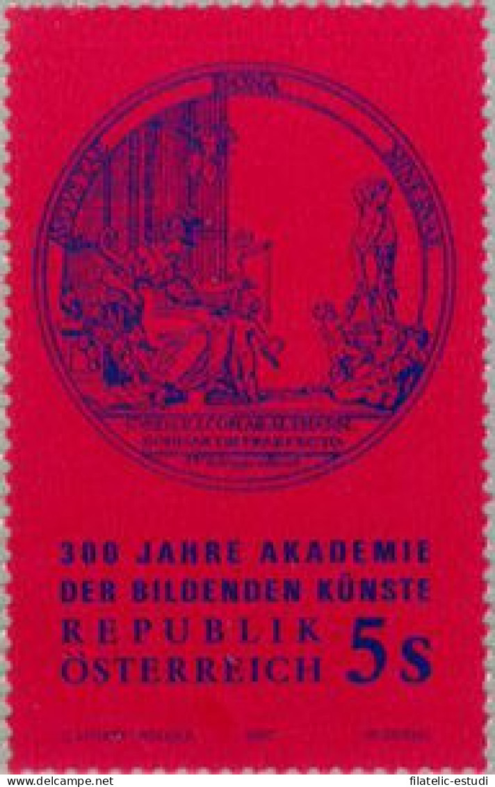 Öesterreich Austria  Nº 1909   1992  Tricentenariode La Academia De Bellas Art - Otros & Sin Clasificación