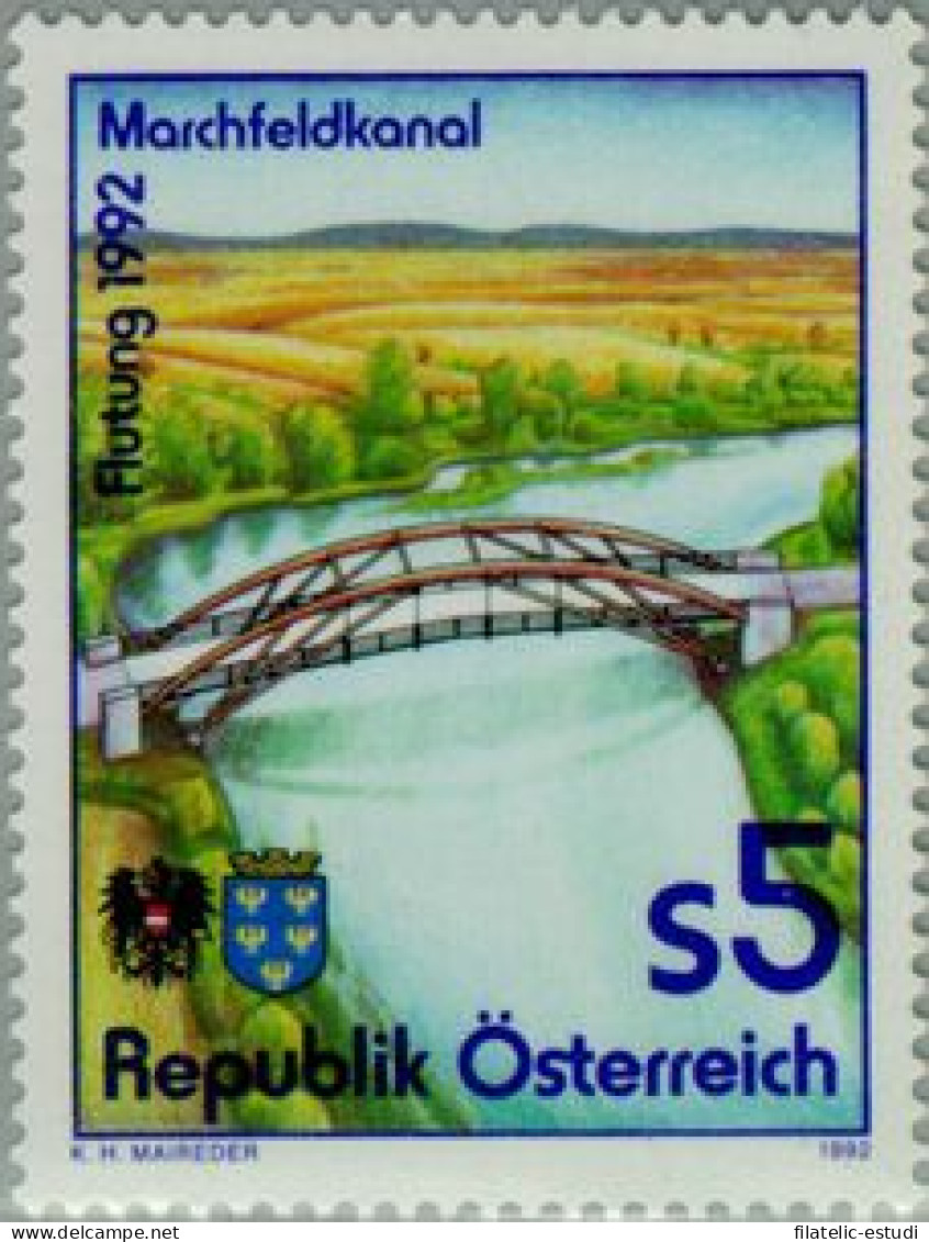 Öesterreich Austria  Nº 1907   1992  Realización Del Canal De Marchfeld Lujo - Autres & Non Classés