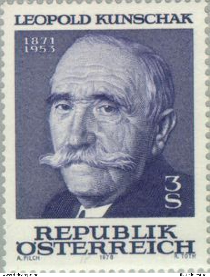 VAR3/S Österreich Austria  Nº 1398   1978  25º Aniv. Muerte De Léopold Kunscha - Andere & Zonder Classificatie