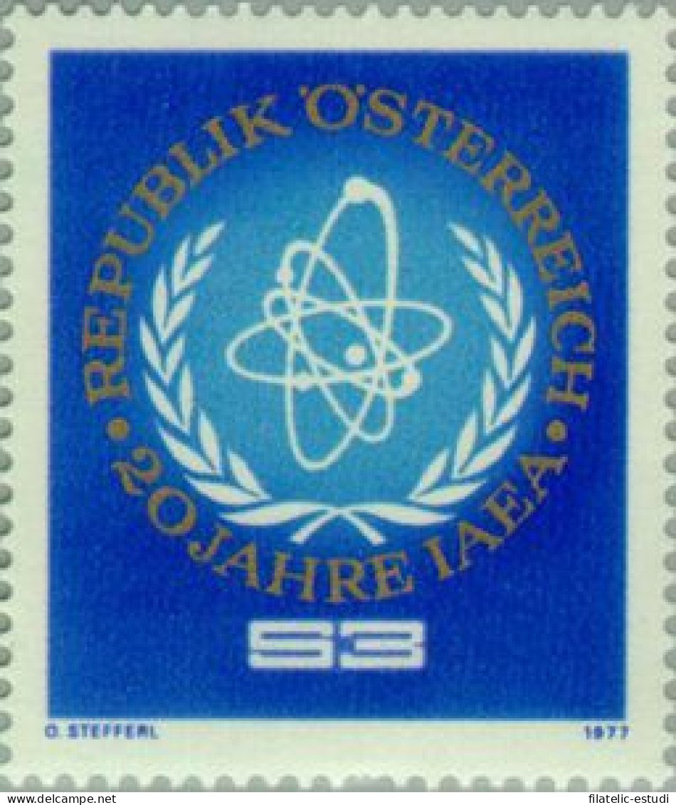 VAR3/ Österreich Austria  Nº 1377   1977  20º Aniv. De La Agencia Inter. De En - Sonstige & Ohne Zuordnung