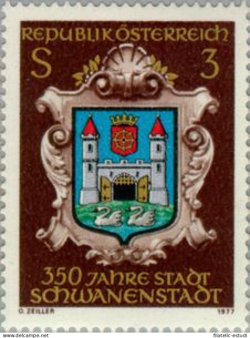 VAR3/S Österreich Austria  Nº 1382   1977 350º Aniv. De La Ciudad De Schwanens - Otros & Sin Clasificación
