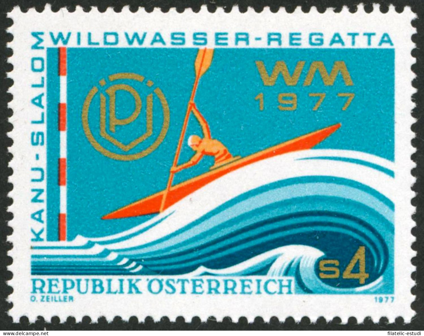DEP4/S Österreich Austria  Nº 1385  1977 Campeonato Del Mundo De Rafting Lujo - Autres & Non Classés