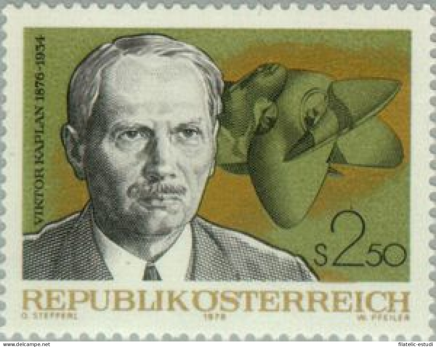 VAR3/S  Österreich Austria  Nº 1364   1976  Centº  Del Inventor Viktor Kaplan  - Autres & Non Classés