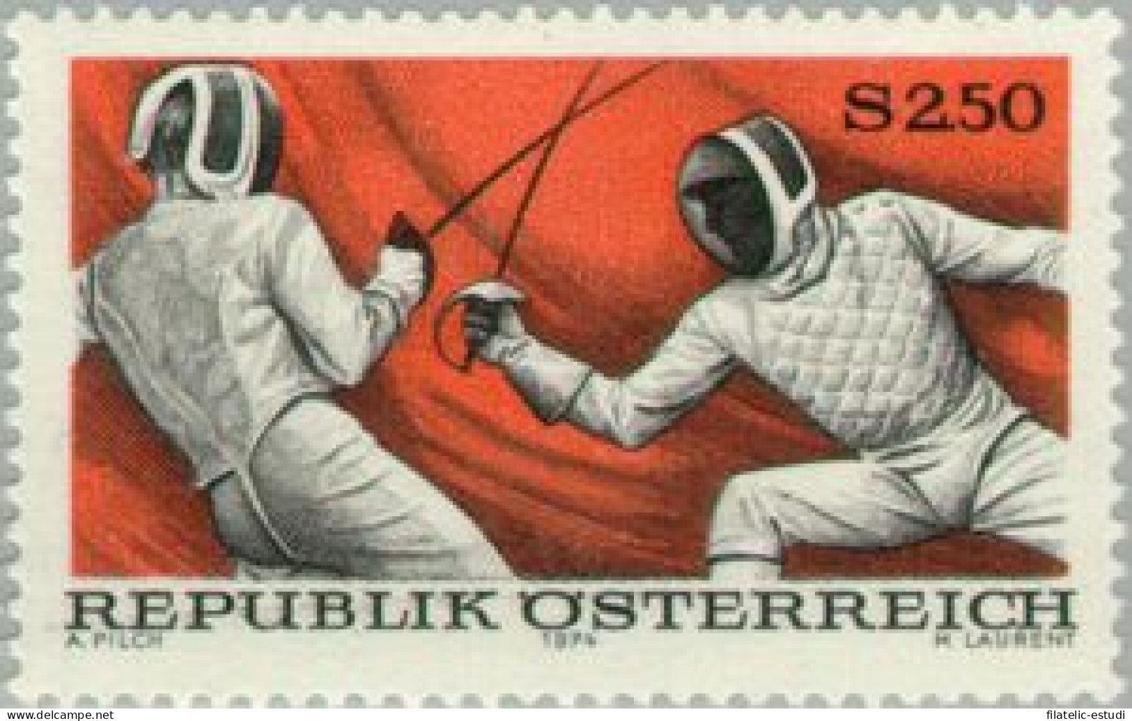 DEP7/S Österreich Austria  Nº 1285   1974  Deportes-esgrima-Lujo - Sonstige & Ohne Zuordnung