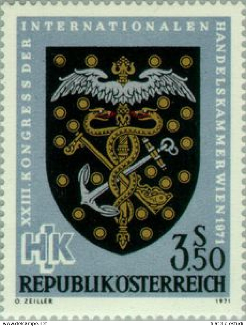 Österreich Austria - 1187 - 1971 23º Congerso Cámara Inter. De Comercio-Viena- - Otros & Sin Clasificación