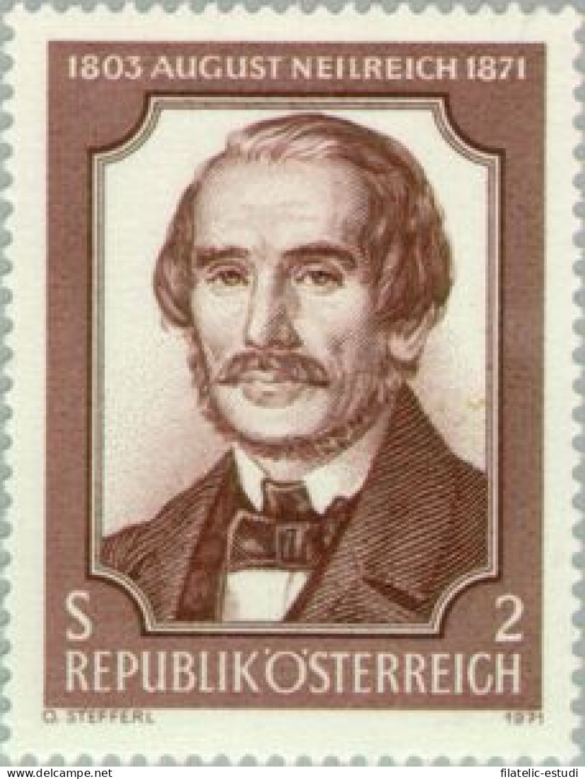 Österreich Austria - 1193 - 1971 Cent. Muerte Del Botánico A. Neilreich Lujo - Sonstige & Ohne Zuordnung