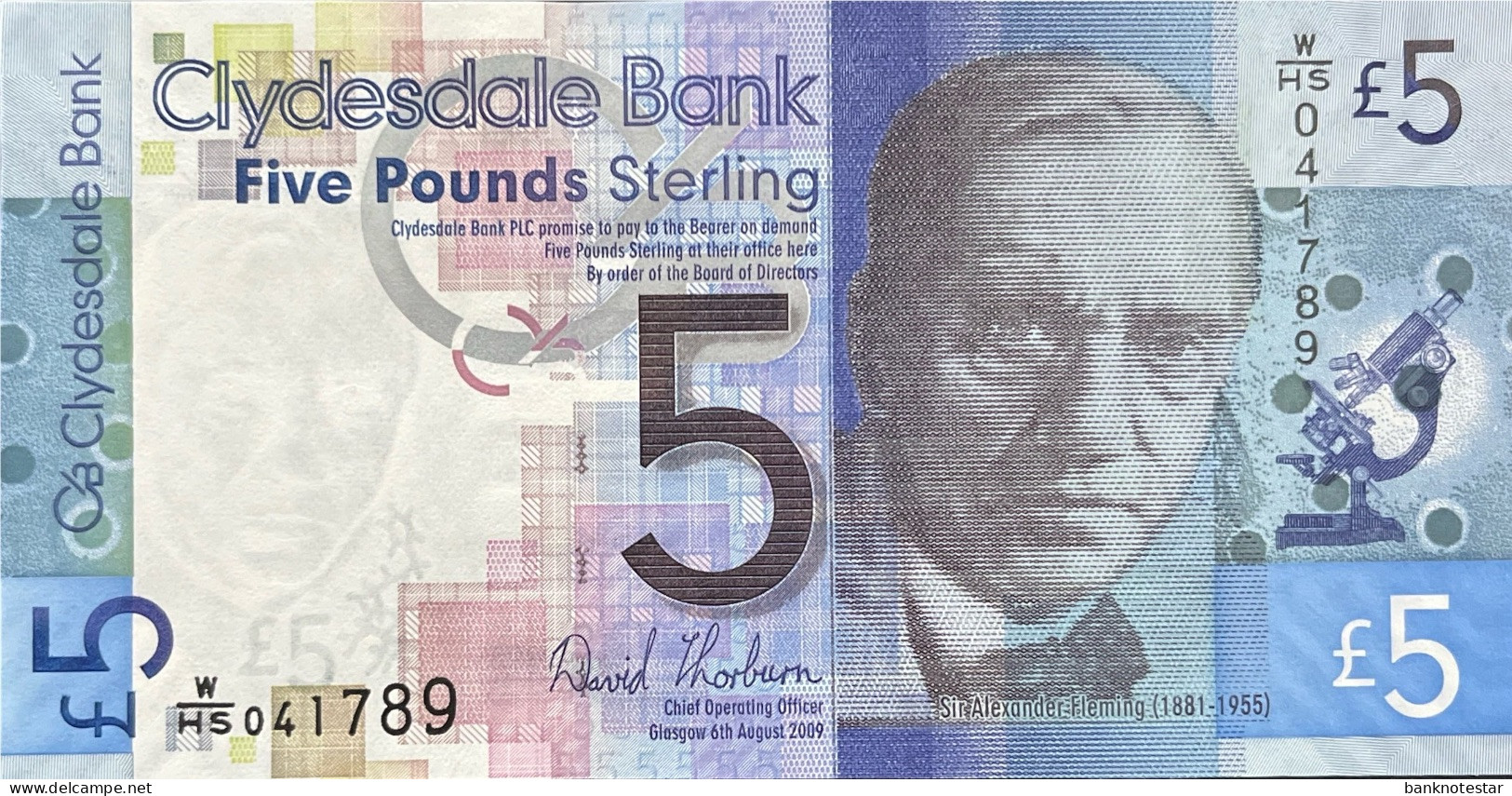 Scotland 5 Pounds, P-229I (2009) - UNC - 5 Pounds