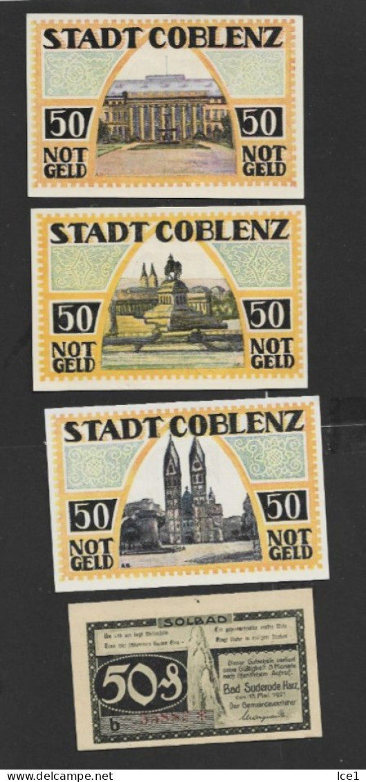 Lot A29--10 Notgeld ALLEMAGNE Port En Plus - Vrac - Billets