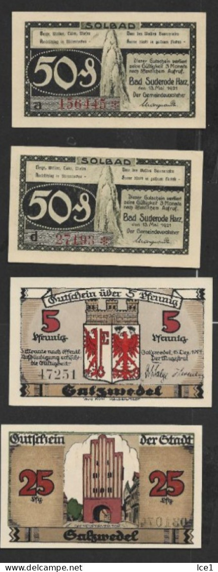 Lot A29--10 Notgeld ALLEMAGNE Port En Plus - Vrac - Billets