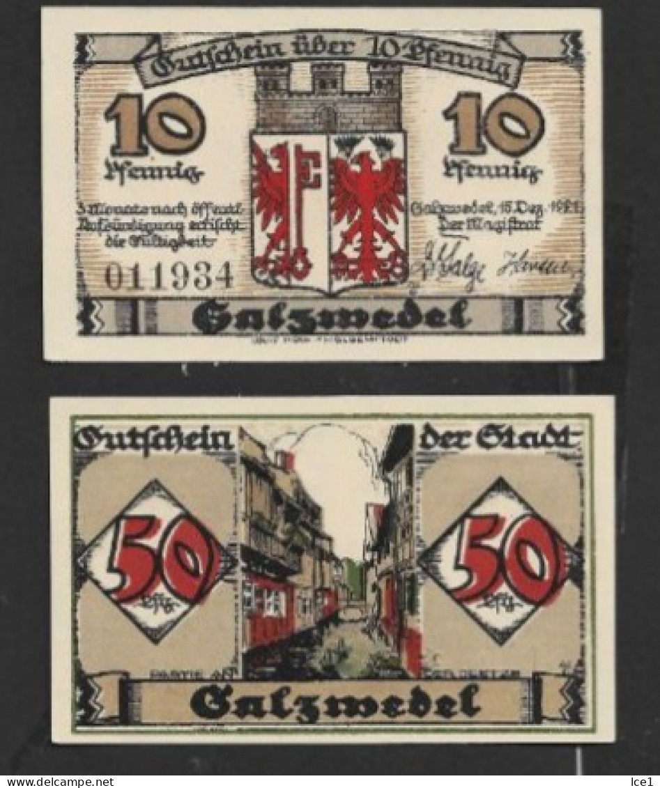 Lot A29--10 Notgeld ALLEMAGNE Port En Plus - Vrac - Billets