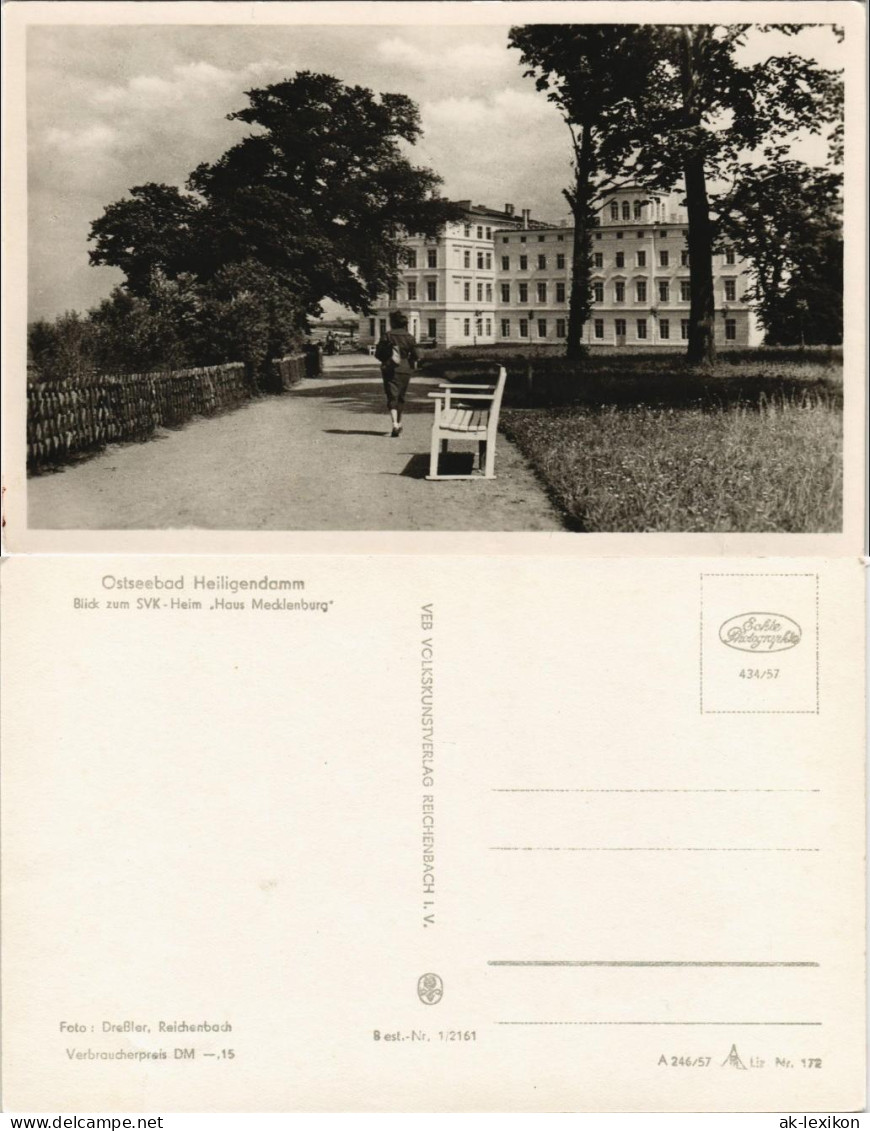 Heiligendamm-Bad Doberan Blick Zum SVK Heim Haus Mecklenburg DDR AK 1957 - Heiligendamm