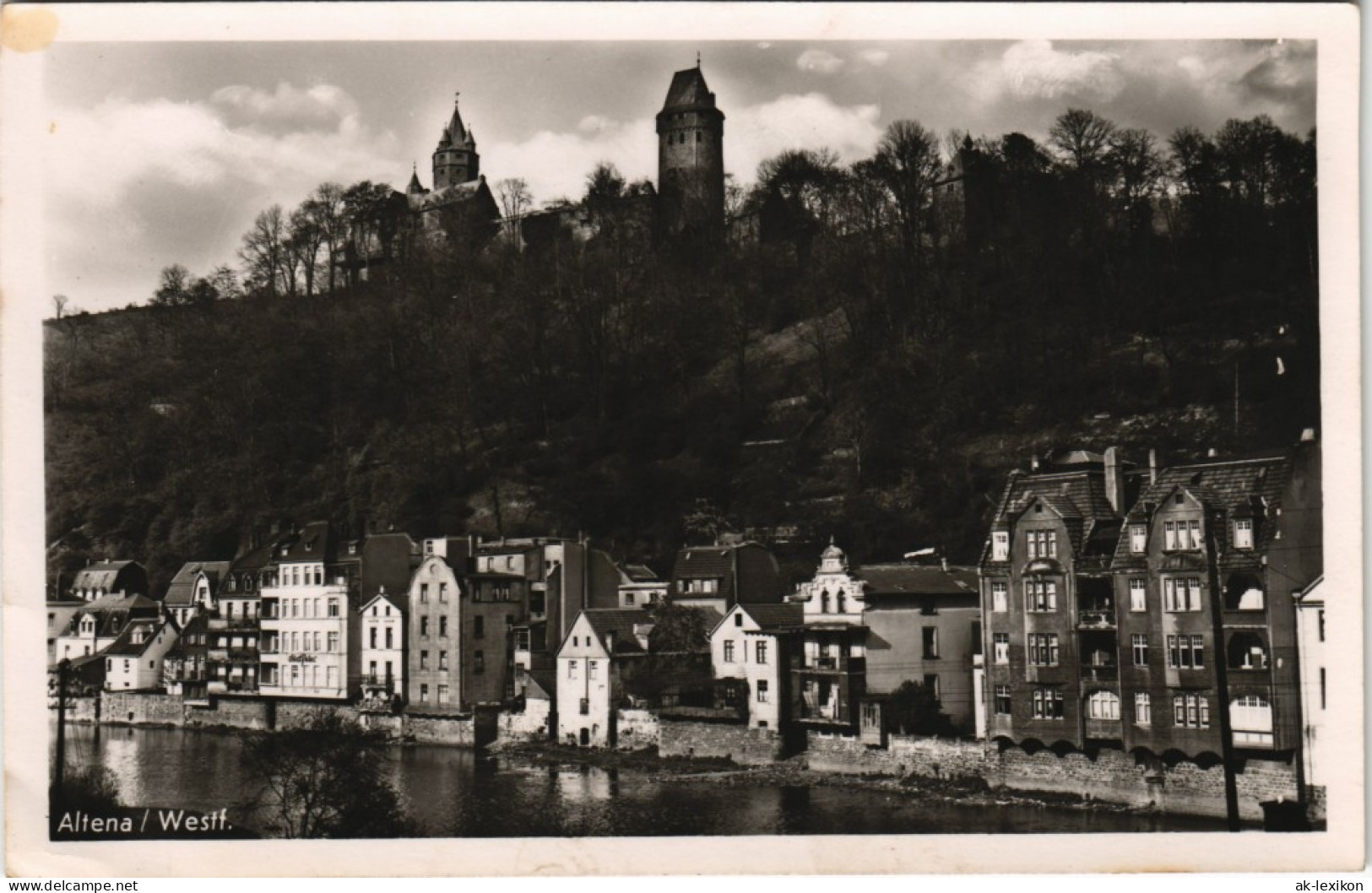 Ansichtskarte Altena Stadtpartie Und Fluß 1932 - Altena