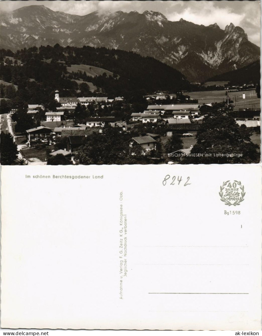 Bischofswiesen Panorama Mit Lattengebirge Berchtesgadener Land 1960 - Bischofswiesen